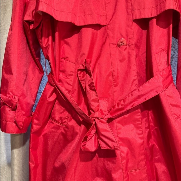 Vibrant Red Trench Coat - Picture 4 of 12